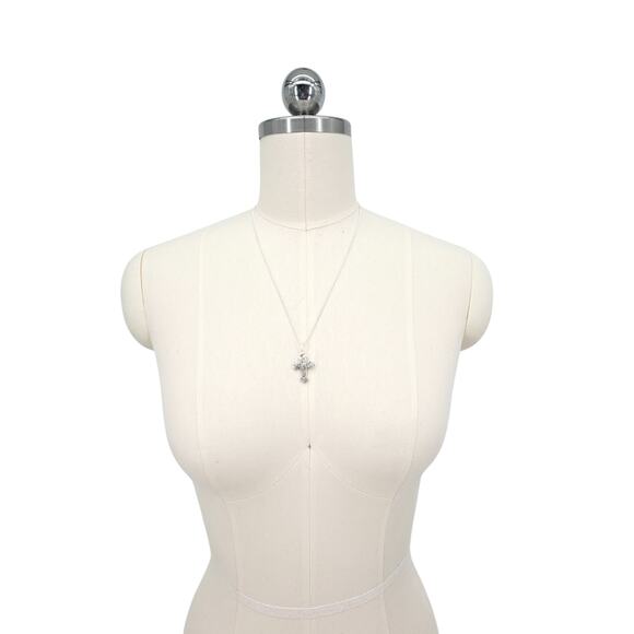 VIRGINS SAINTS & ANGELS VSA Basilica Cross Charm Necklace in Silver - Picture 3 of 7